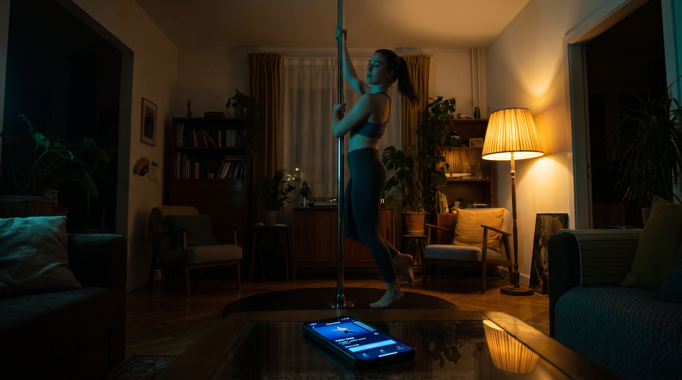 pole-dance-training-at-night-busy-mom